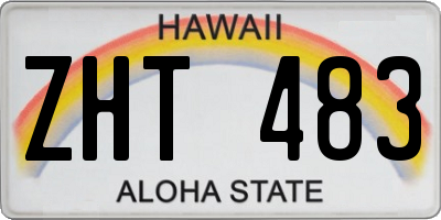 HI license plate ZHT483