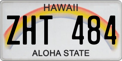 HI license plate ZHT484