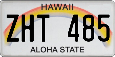 HI license plate ZHT485