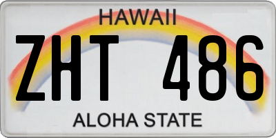 HI license plate ZHT486