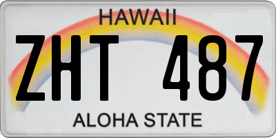 HI license plate ZHT487