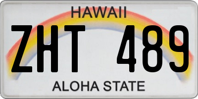HI license plate ZHT489