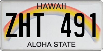 HI license plate ZHT491