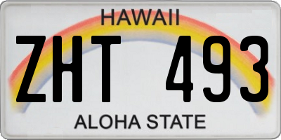 HI license plate ZHT493