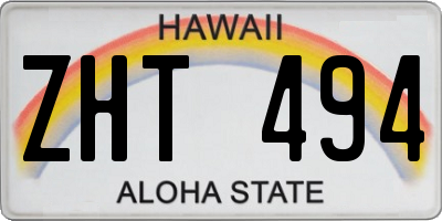 HI license plate ZHT494