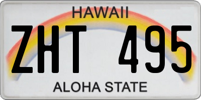 HI license plate ZHT495