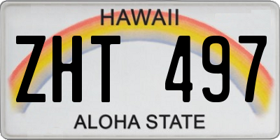 HI license plate ZHT497