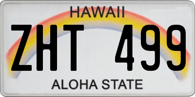 HI license plate ZHT499