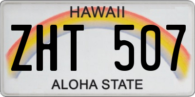 HI license plate ZHT507
