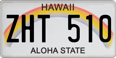 HI license plate ZHT510