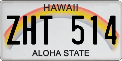 HI license plate ZHT514