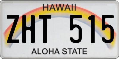 HI license plate ZHT515