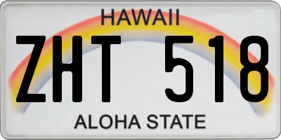 HI license plate ZHT518