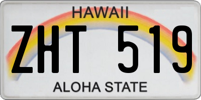 HI license plate ZHT519