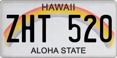 HI license plate ZHT520