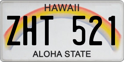 HI license plate ZHT521