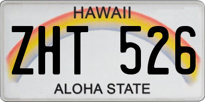 HI license plate ZHT526