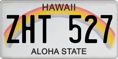 HI license plate ZHT527