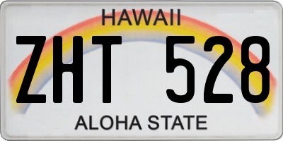 HI license plate ZHT528