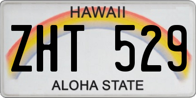 HI license plate ZHT529