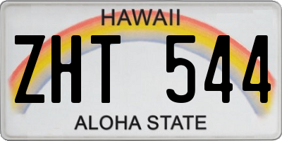 HI license plate ZHT544