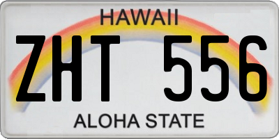 HI license plate ZHT556
