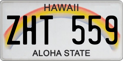 HI license plate ZHT559