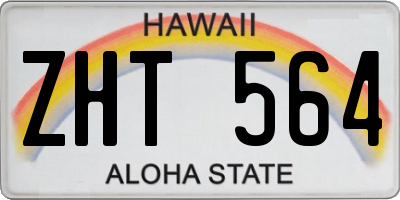 HI license plate ZHT564