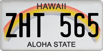 HI license plate ZHT565