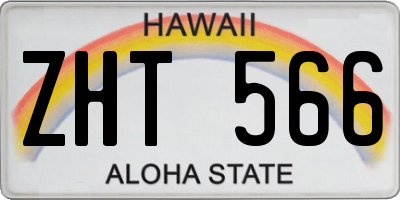 HI license plate ZHT566
