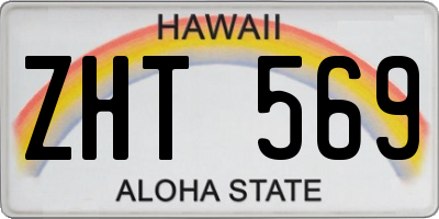 HI license plate ZHT569