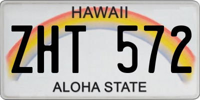 HI license plate ZHT572