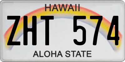 HI license plate ZHT574