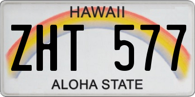 HI license plate ZHT577