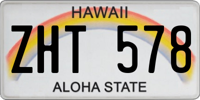 HI license plate ZHT578