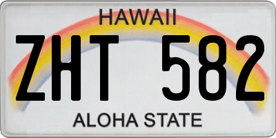HI license plate ZHT582