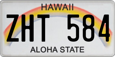 HI license plate ZHT584