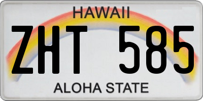HI license plate ZHT585