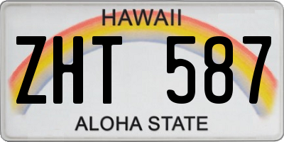 HI license plate ZHT587