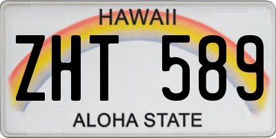 HI license plate ZHT589