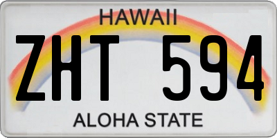 HI license plate ZHT594