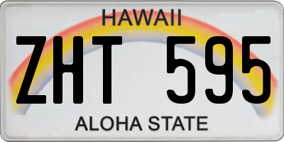 HI license plate ZHT595