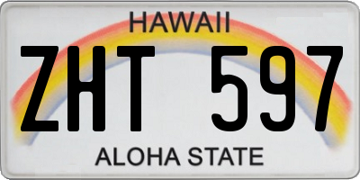 HI license plate ZHT597