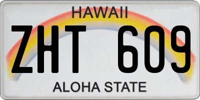 HI license plate ZHT609