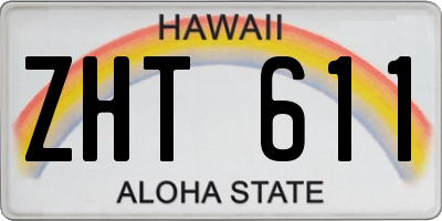 HI license plate ZHT611