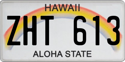 HI license plate ZHT613