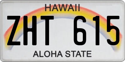 HI license plate ZHT615