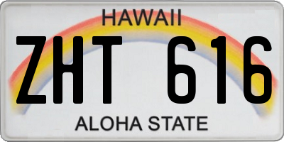 HI license plate ZHT616