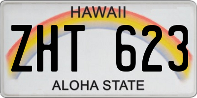 HI license plate ZHT623