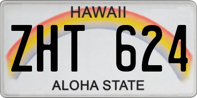 HI license plate ZHT624